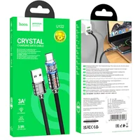 Дата кабель Hoco U122 Lantern Transparent Discovery Edition USB to Type-C Black