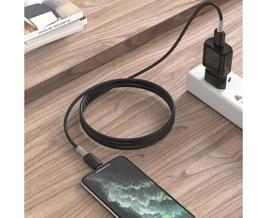 Дата кабель Hoco X48 "Soft" Lightning (1m) Черный