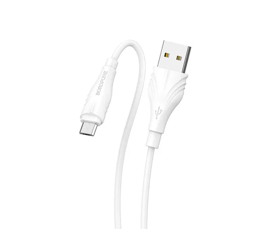 Дата кабель Borofone BX18 Optimal USB to MicroUSB (3m) Белый