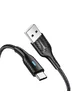 Дата кабель USAMS US-SJ460 U-Bob Series USB to Type-C Smart Power-off Cable (1.2m) Черный