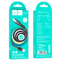Дата кабель Hoco U110 charging data sync USB to Lightning (1.2 m) Чорний
