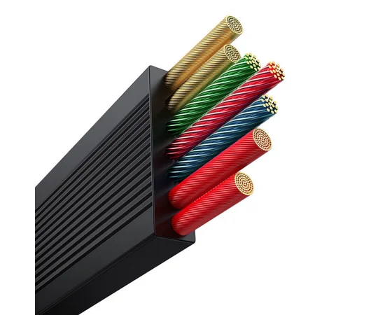 Дата кабель Baseus Free2Draw Retractable Crystal Fast Charging Type-C to 3in1 100W (1.1m) (P1036800) Cluster Black