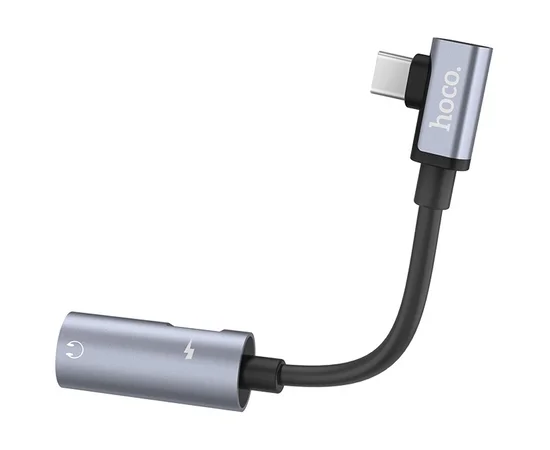 Переходник Hoco LS19 Type-C to 3,5 AUX Серый