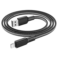 Дата кабель Hoco X69 Jaeger USB to Lightning (1m) Black / White