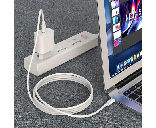 Дата кабель Hoco X51 "High-power" Type-C to Type-C 100W (2m) Белый