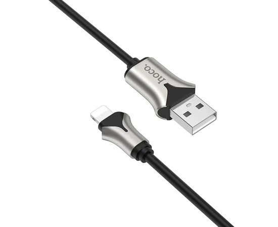 Дата кабель Hoco U67 "Soft Silicone" Lightning (1.2m) Черный