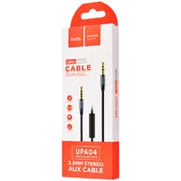 Аудио кабель Aux Hoco UPA04 With Mic (1m) Серый