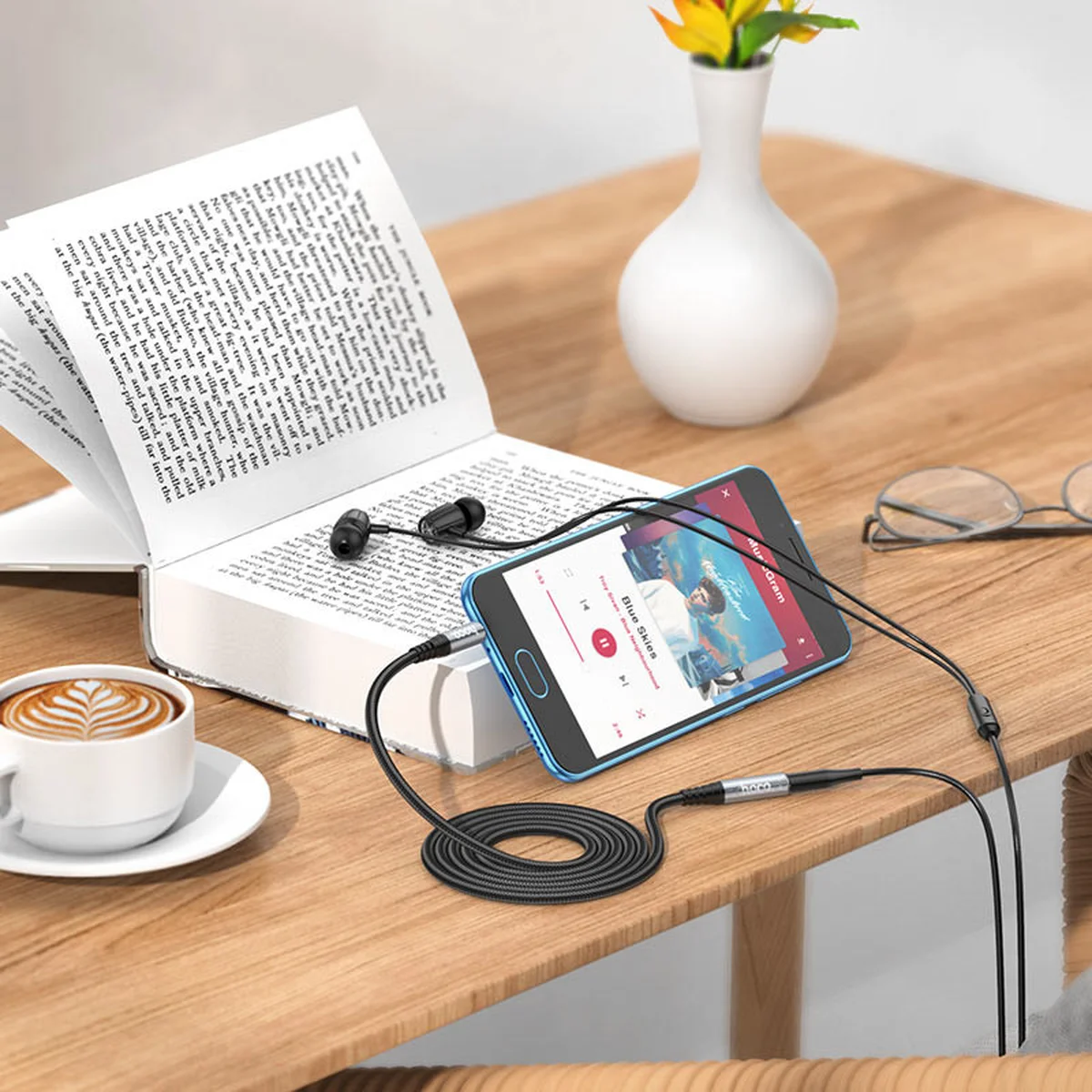 Аудіо кабель Aux Hoco UPA20 (2m)