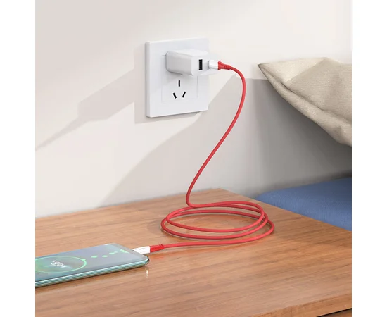 Дата кабель Hoco X70 Ferry Type-C to Type-C 60W (1m) Красный