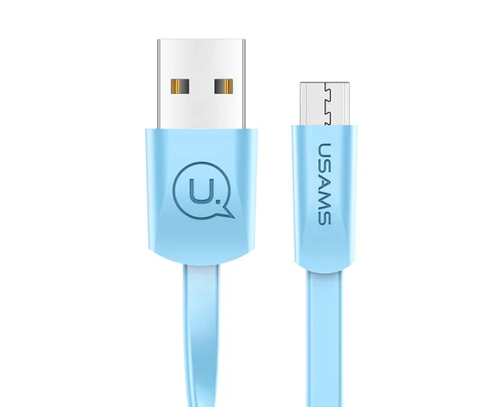 Дата кабель USAMS US-SJ201 USB to MicroUSB 2A (1.2m) Голубой