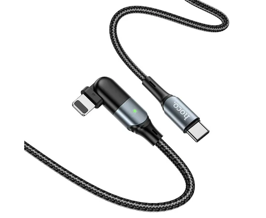 Дата кабель Hoco U100 "Orbit PD" Type-C to Lightning (1.2 m) Черный
