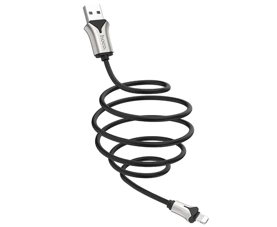 Дата кабель Hoco U67 "Soft Silicone" Lightning (1.2m) Черный