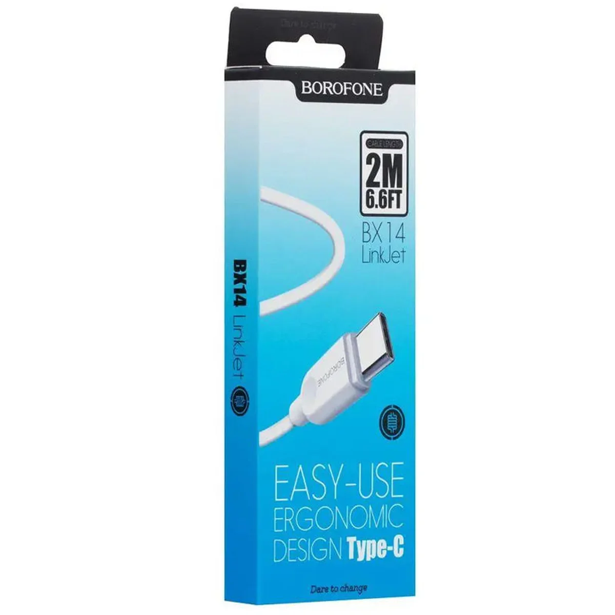 Дата кабель Borofone BX14 USB to Type-C (2m) Белый