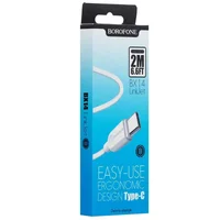 Дата кабель Borofone BX14 USB to Type-C (2m) Белый