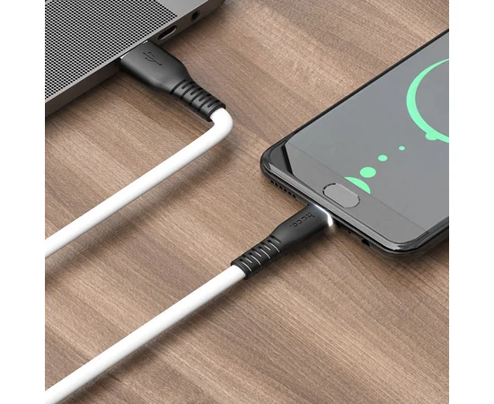 Дата кабель Hoco X44 "Soft Silicone" USB to MicroUSB (1m) Белый