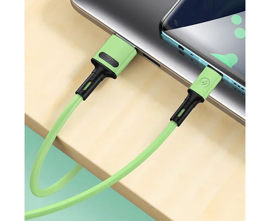 Дата кабель USAMS US-SJ435 U52 USB to MicroUSB (1m) Зеленый