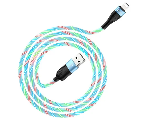 Дата кабель Hoco  U85 "Charming Night" Lightning (1М) Синий