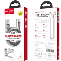 Дата кабель Hoco U74 "Grand" Lightning (1.2m) Черный