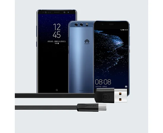 Дата кабель USAMS US-SJ200 USB to Type-C 2A (1.2m) Черный