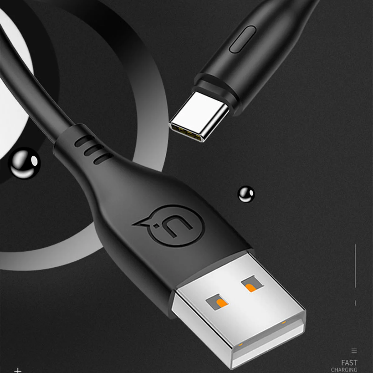 Дата кабель USAMS US-SJ267 U18 Round Type-C Cable (1m) Черный