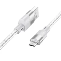 Дата кабель Hoco X99 Crystal Junction USB to MicroUSB (1.2m) Gray