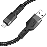 Дата кабель Hoco U110 charging data sync USB to MicroUSB (1.2 m) Черный