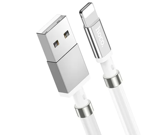 Дата кабель Hoco U91 "Magic magnetic" Lightning (1М) Белый