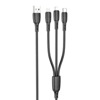 Дата кабель Borofone BX71 USB to 3in1 (1m) Чорний