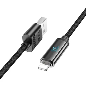 Дата кабель Hoco U127 Power USB to Lightning Black