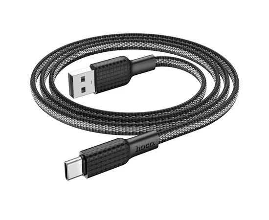 Дата кабель Hoco X69 Jaeger USB to Type-C (1m) Black / White