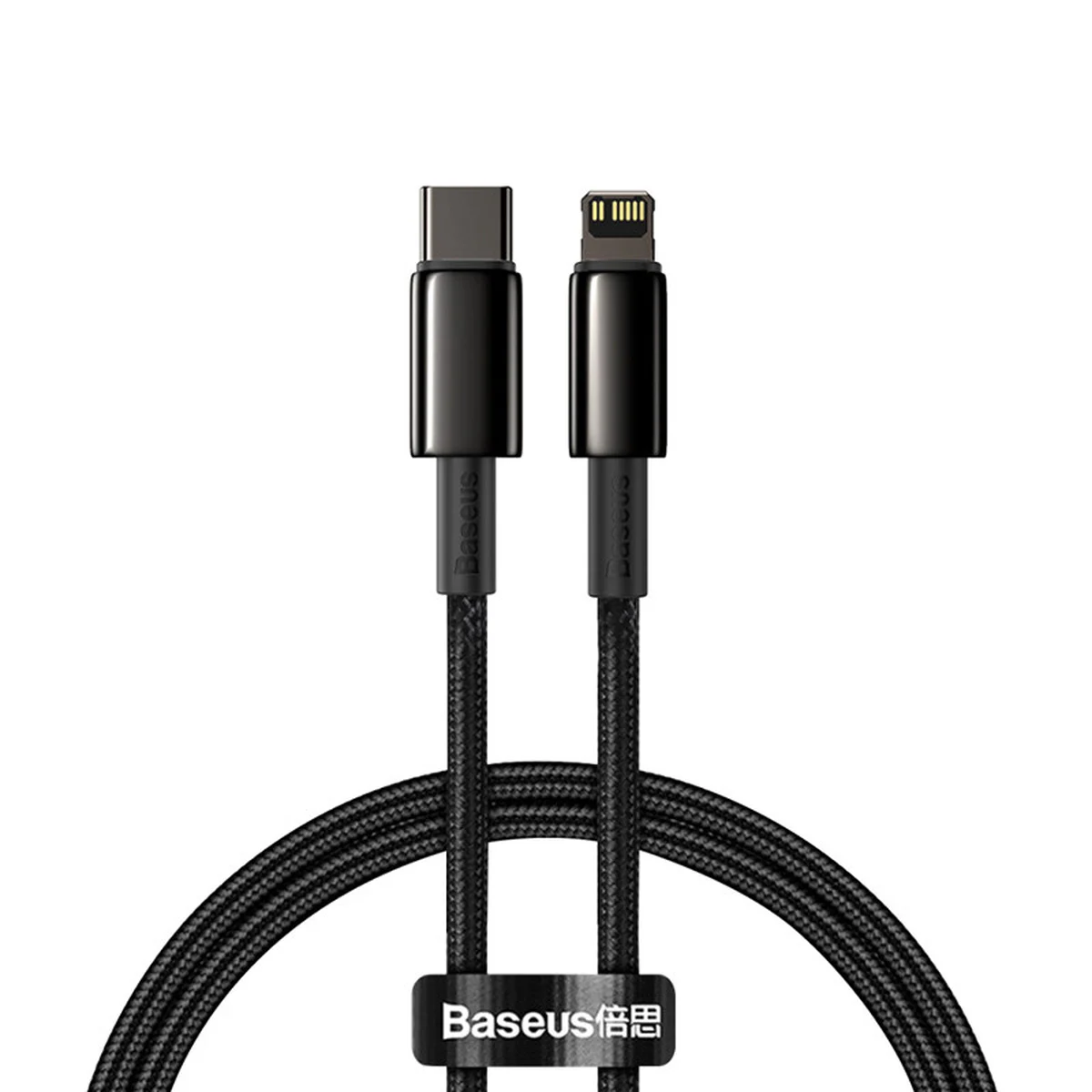 Дата кабель Baseus Tungsten Gold Type-C to Lightning PD 20W (1m) (CATLWJ) Чорний