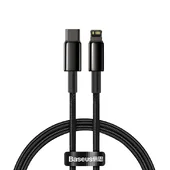 Дата кабель Baseus Tungsten Gold Type-C to Lightning PD 20W (1m) (CATLWJ) Черный
