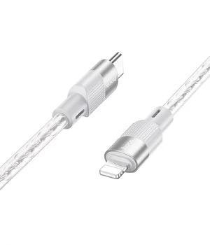 Дата кабель Hoco X99 Crystal Junction PD 27W Type-C to Lightning (1.0m) Gray Дата кабель Hoco X99 Crystal Junction PD 27W Type-C to Lightning (1.0m) Gray