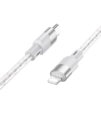 Дата кабель Hoco X99 Crystal Junction PD 27W Type-C to Lightning (1.0m) Gray