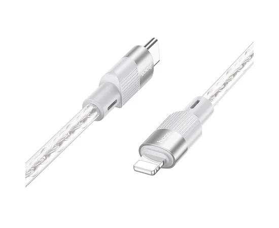 Дата кабель Hoco X99 Crystal Junction PD 27W Type-C to Lightning (1.0m) Gray