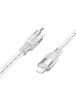 Дата кабель Hoco X99 Crystal Junction PD 27W Type-C to Lightning (1.0m) Gray