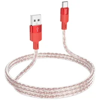 Дата кабель Hoco X99 Crystal Junction USB to Type-C (1.2m) Red