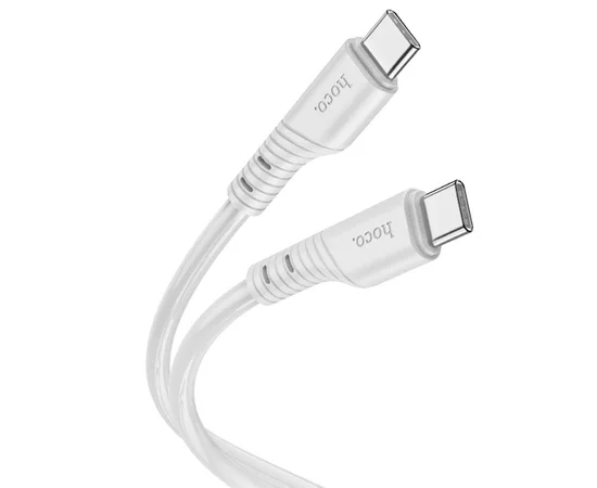 Дата кабель Hoco X97 Crystal color Type-C to Type-C 60W (1m) Light gray