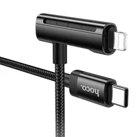 Дата кабель Hoco U135 Incredible 2in1 Type-C to Lightning/Type-C (1m) Black