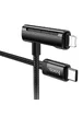 Дата кабель Hoco U135 Incredible 2in1 Type-C to Lightning/Type-C (1m) Black