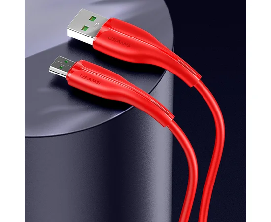 Дата кабель Usams US-SJ375 U38 Micro 4A Fast Charging & Data Cable 1m Красный