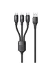 Дата кабель Usams US-SJ515 U73 3IN1 Aluminum Alloy Cable 1.2m Черный