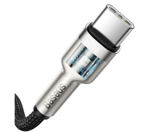 Дата кабель Baseus Cafule Series Metal Type-C to Type-C 100W (2m) Чорний