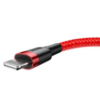 Дата кабель Baseus Cafule Lightning Cable 1.5A (2m) Червоний / Чорний