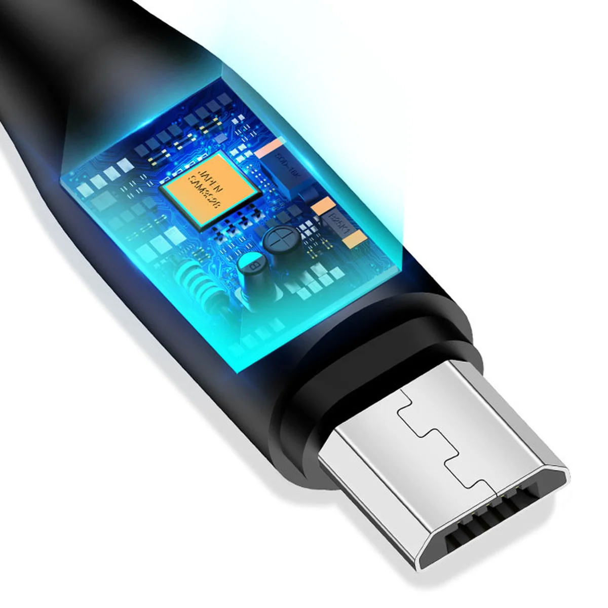 Дата кабель USAMS US-SJ268 U18 Round MicroUSB Cable (1m) Чорний