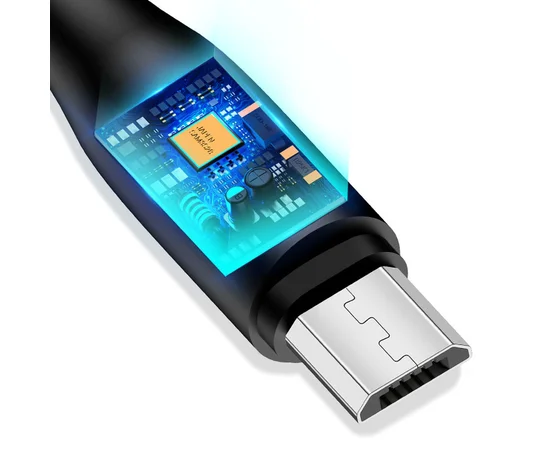 Дата кабель USAMS US-SJ268 U18 Round MicroUSB Cable (1m) Черный