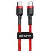 Дата кабель Baseus Cafule Type-C to Type-C Cable PD 2.0 60W (2m) (CATKLF-H) Червоний