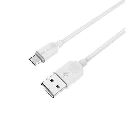 Дата кабель Borofone BX14 USB to MicroUSB (2m) Белый