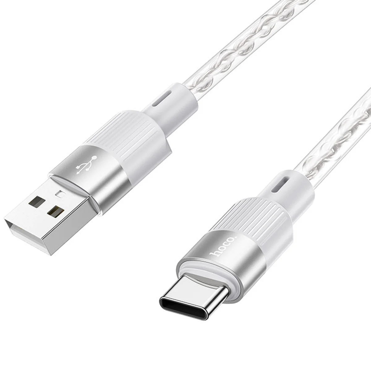 Дата кабель Hoco X99 Crystal Junction USB для Type-C (1.2m) Gray