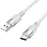 Дата кабель Hoco X99 Crystal Junction USB для Type-C (1.2m) Gray